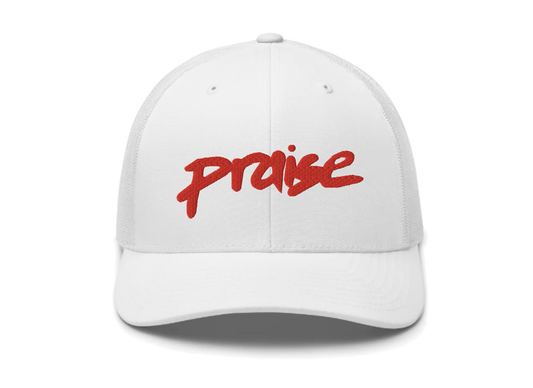 Praise  2D"Script Logo" Trucker Hat