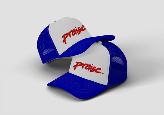 p's red, white and blue trucker